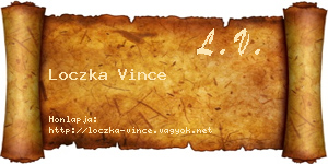 Loczka Vince névjegykártya
